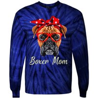 Boxer Mom Dogs Mothers Day Dog Lovers Gifts Tie-Dye Long Sleeve Shirt