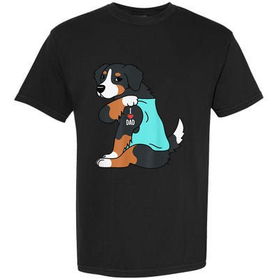 Bernese Mountain Dog I Love Dad Funny Dog Fathers Day Garment-Dyed Heavyweight T-Shirt