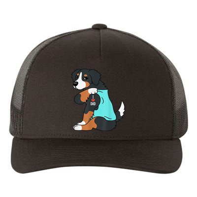 Bernese Mountain Dog I Love Dad Funny Dog Fathers Day Yupoong Adult 5-Panel Trucker Hat