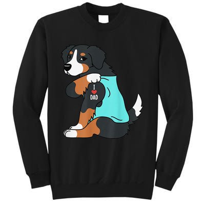 Bernese Mountain Dog I Love Dad Funny Dog Fathers Day Sweatshirt