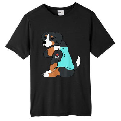 Bernese Mountain Dog I Love Dad Funny Dog Fathers Day Tall Fusion ChromaSoft Performance T-Shirt