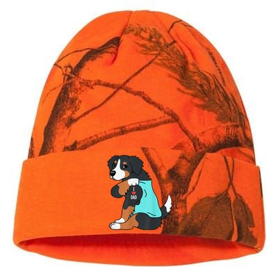 Bernese Mountain Dog I Love Dad Funny Dog Fathers Day Kati Licensed 12" Camo Beanie