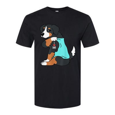 Bernese Mountain Dog I Love Dad Funny Dog Fathers Day Softstyle CVC T-Shirt