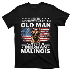 Belgian Malinois Dog Breed Never Underestimate An Old Man T-Shirt