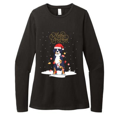 Bernese Mountain Dog Merry Christmas Berner Xmas Christmas Womens CVC Long Sleeve Shirt