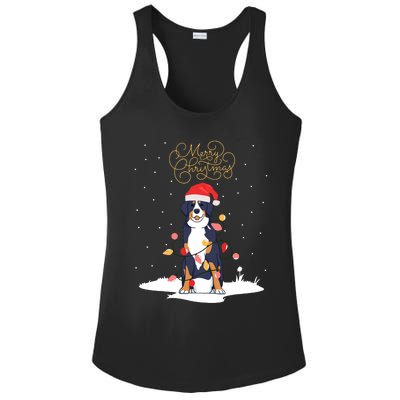 Bernese Mountain Dog Merry Christmas Berner Xmas Christmas Ladies PosiCharge Competitor Racerback Tank