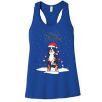 Bernese Mountain Dog Merry Christmas Berner Xmas Christmas Women's Racerback Tank