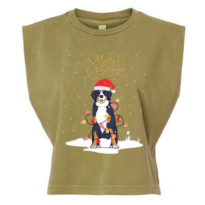 Bernese Mountain Dog Merry Christmas Berner Xmas Christmas Garment-Dyed Women's Muscle Tee