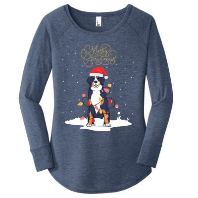 Bernese Mountain Dog Merry Christmas Berner Xmas Christmas Women's Perfect Tri Tunic Long Sleeve Shirt