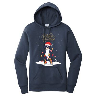 Bernese Mountain Dog Merry Christmas Berner Xmas Christmas Women's Pullover Hoodie