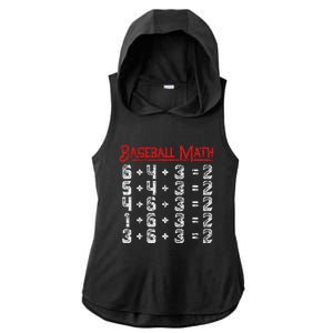 Baseball Math Double Play Kids Ladies PosiCharge Tri-Blend Wicking Draft Hoodie Tank