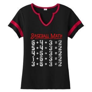 Baseball Math Double Play Kids Ladies Halftime Notch Neck Tee