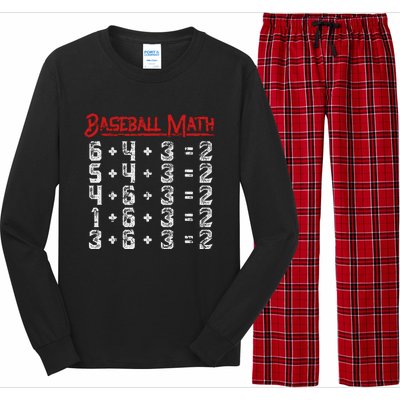 Baseball Math Double Play Kids Long Sleeve Pajama Set