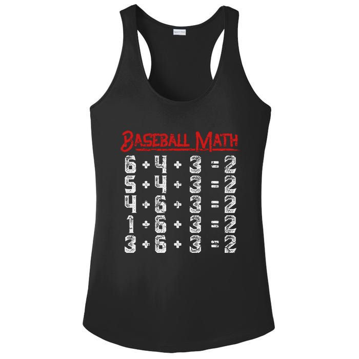 Baseball Math Double Play Kids Ladies PosiCharge Competitor Racerback Tank