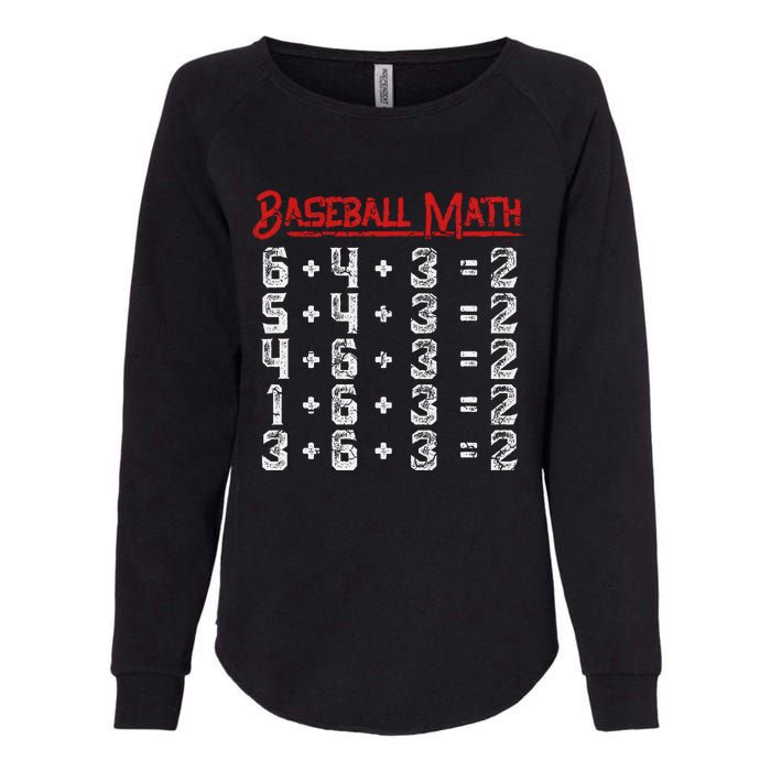 Baseball Math Double Play Kids Womens California Wash Sweatshirt