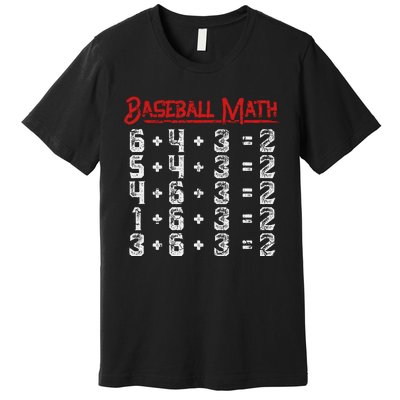 Baseball Math Double Play Kids Premium T-Shirt