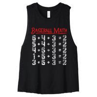 Baseball Math Double Play Kids Women's Racerback Cropped Tank