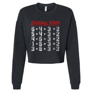 Baseball Math Double Play Kids Cropped Pullover Crew