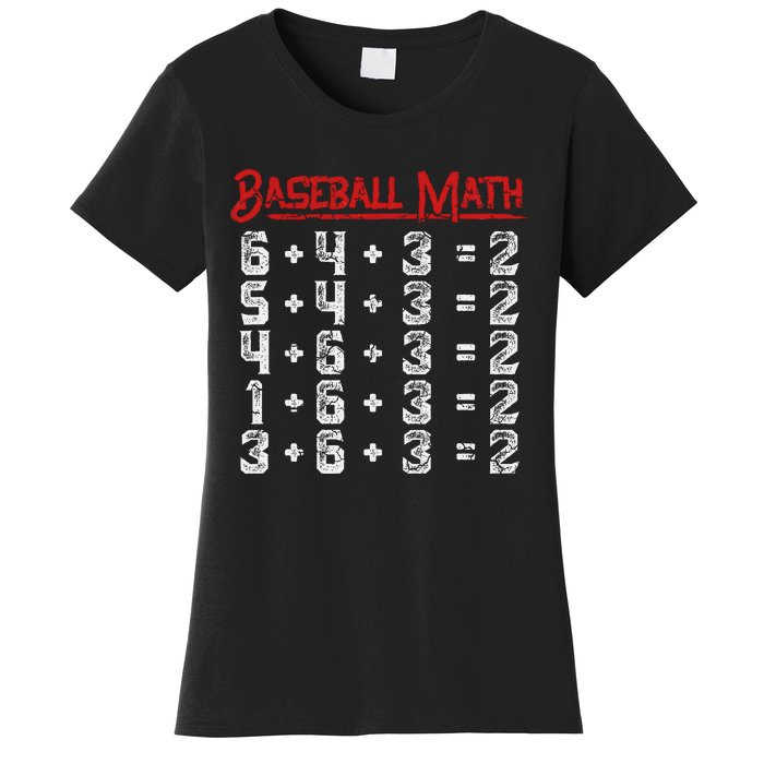 Baseball Math Double Play Kids Women's T-Shirt