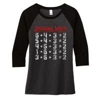 Baseball Math Double Play Kids Women's Tri-Blend 3/4-Sleeve Raglan Shirt