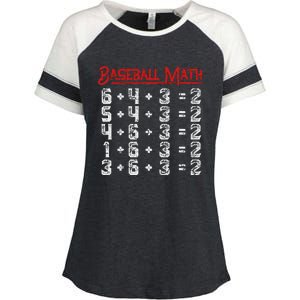 Baseball Math Double Play Kids Enza Ladies Jersey Colorblock Tee