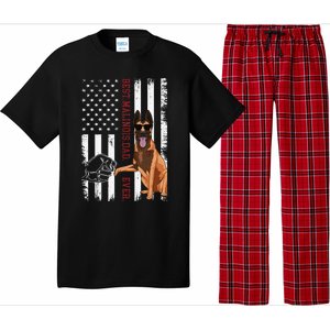 Belgian Malinois Dad Dog American Flag Pajama Set