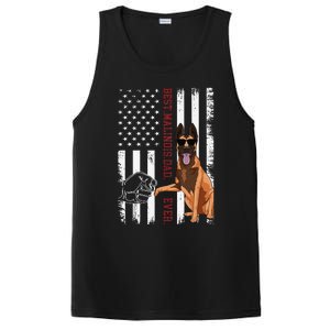 Belgian Malinois Dad Dog American Flag PosiCharge Competitor Tank