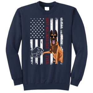 Belgian Malinois Dad Dog American Flag Sweatshirt