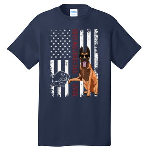 Belgian Malinois Dad Dog American Flag Tall T-Shirt