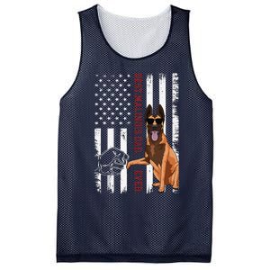 Belgian Malinois Dad Dog American Flag Mesh Reversible Basketball Jersey Tank