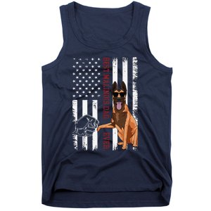 Belgian Malinois Dad Dog American Flag Tank Top