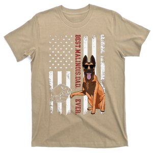 Belgian Malinois Dad Dog American Flag T-Shirt