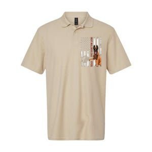 Belgian Malinois Dad Dog American Flag Softstyle Adult Sport Polo