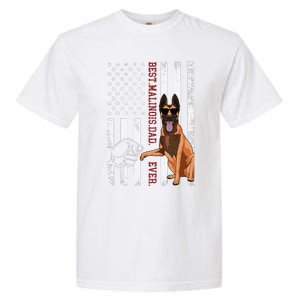 Belgian Malinois Dad Dog American Flag Garment-Dyed Heavyweight T-Shirt