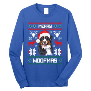 Bernese Mountain Dog Gift For Merry Christmas Woofmas Berner Gift Long Sleeve Shirt