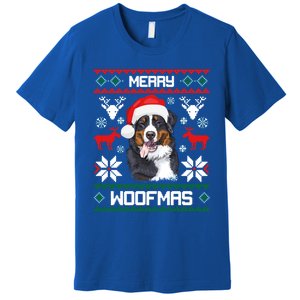 Bernese Mountain Dog Gift For Merry Christmas Woofmas Berner Gift Premium T-Shirt