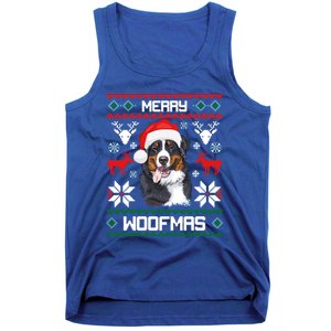 Bernese Mountain Dog Gift For Merry Christmas Woofmas Berner Gift Tank Top