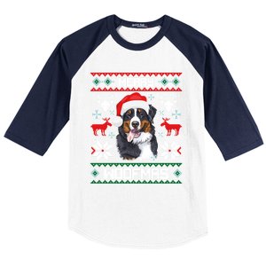 Bernese Mountain Dog Gift For Merry Christmas Woofmas Berner Gift Baseball Sleeve Shirt