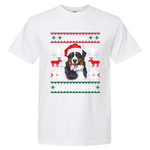 Bernese Mountain Dog Gift For Merry Christmas Woofmas Berner Gift Garment-Dyed Heavyweight T-Shirt