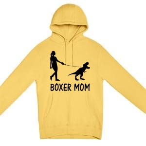 Boxer Mom Dog Boxer Mama Dinosaur Women Mothers Day Premium Pullover Hoodie