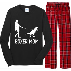 Boxer Mom Dog Boxer Mama Dinosaur Women Mothers Day Long Sleeve Pajama Set