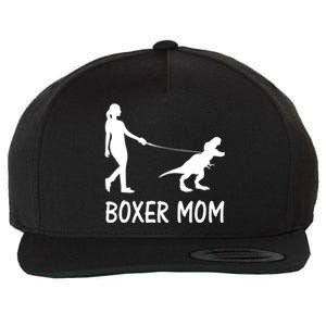 Boxer Mom Dog Boxer Mama Dinosaur Women Mothers Day Wool Snapback Cap