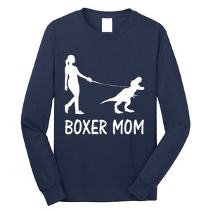 Boxer Mom Dog Boxer Mama Dinosaur Women Mothers Day Long Sleeve Shirt