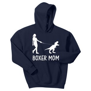 Boxer Mom Dog Boxer Mama Dinosaur Women Mothers Day Kids Hoodie