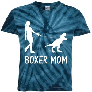 Boxer Mom Dog Boxer Mama Dinosaur Women Mothers Day Kids Tie-Dye T-Shirt