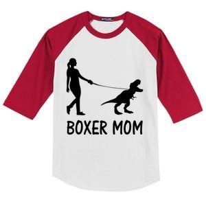 Boxer Mom Dog Boxer Mama Dinosaur Women Mothers Day Kids Colorblock Raglan Jersey