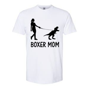 Boxer Mom Dog Boxer Mama Dinosaur Women Mothers Day Softstyle CVC T-Shirt