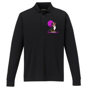 Bernese Mountain Dog Mom Valentine’S Day Pet Lover Design Cute Gift Performance Long Sleeve Polo