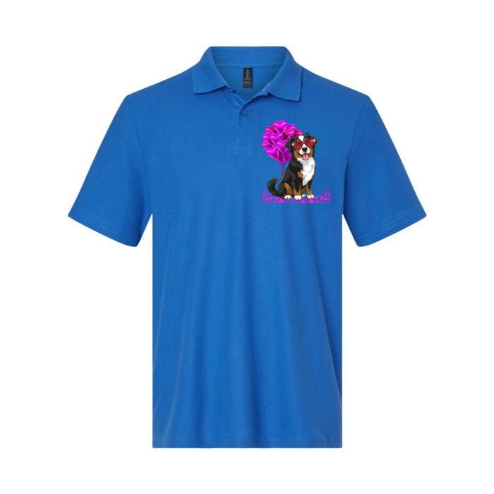 Bernese Mountain Dog Mom Valentine’S Day Pet Lover Design Cute Gift Softstyle Adult Sport Polo