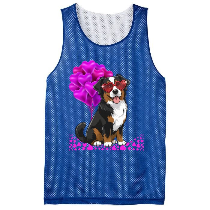 Bernese Mountain Dog Mom Valentine’S Day Pet Lover Design Cute Gift Mesh Reversible Basketball Jersey Tank